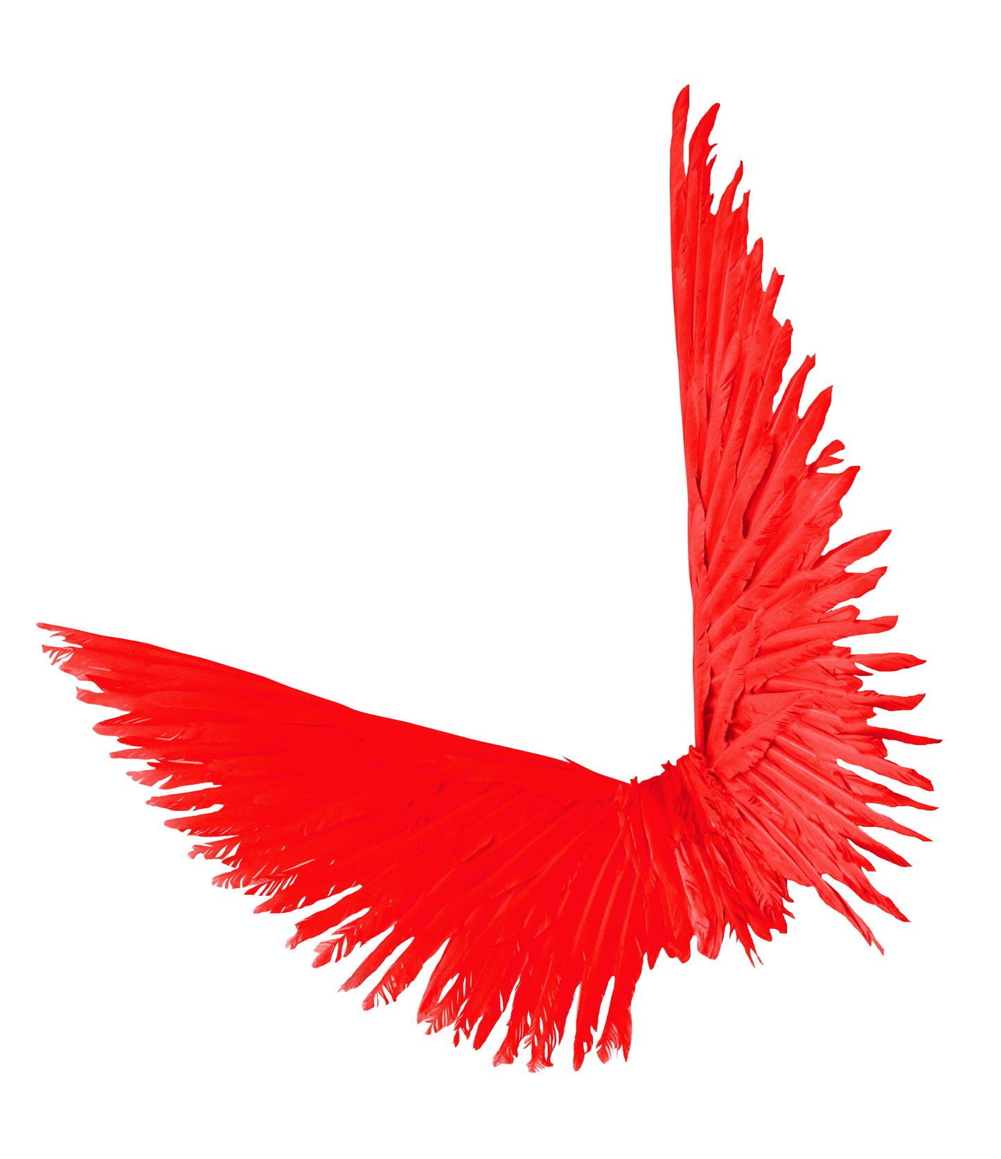 Fire Red Angel Feather Wings